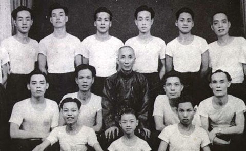 Ip Man with his students
