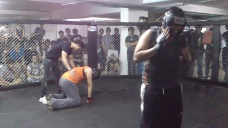 Wing Chun MMA fight in cage