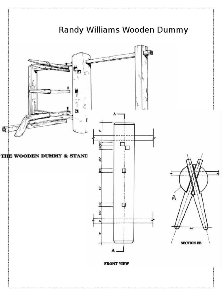 Randy Williams Wooden Dummy Specifications