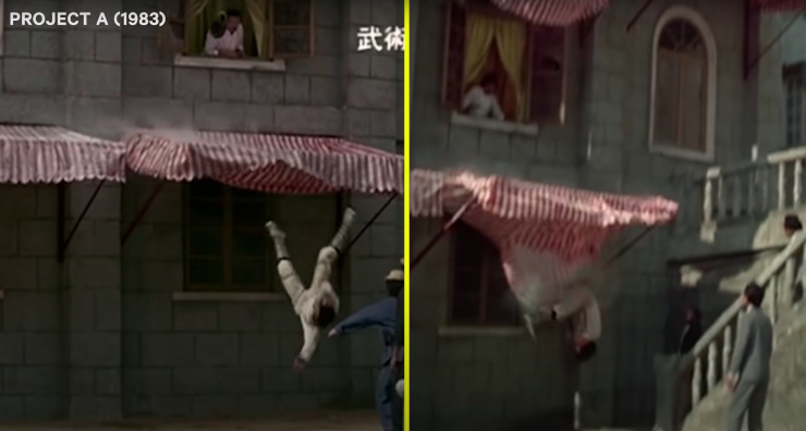Jackie Chan falling in Project A