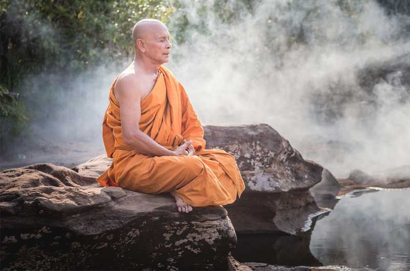 Shaolin monk in  Meditation