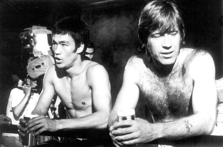 Bruce Lee and Chuck Norris