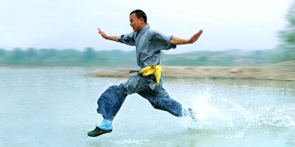 shaolin monk runs atop water