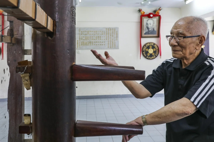 ip chun with wooden dummy